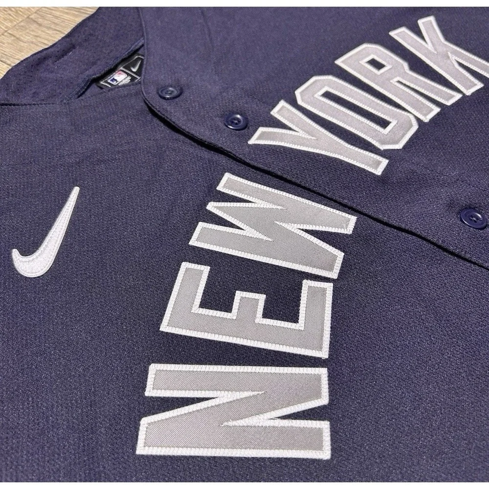*New Nike New York Yankees Authentic Stitched Elite Baseball Jersey Mens 44 $335